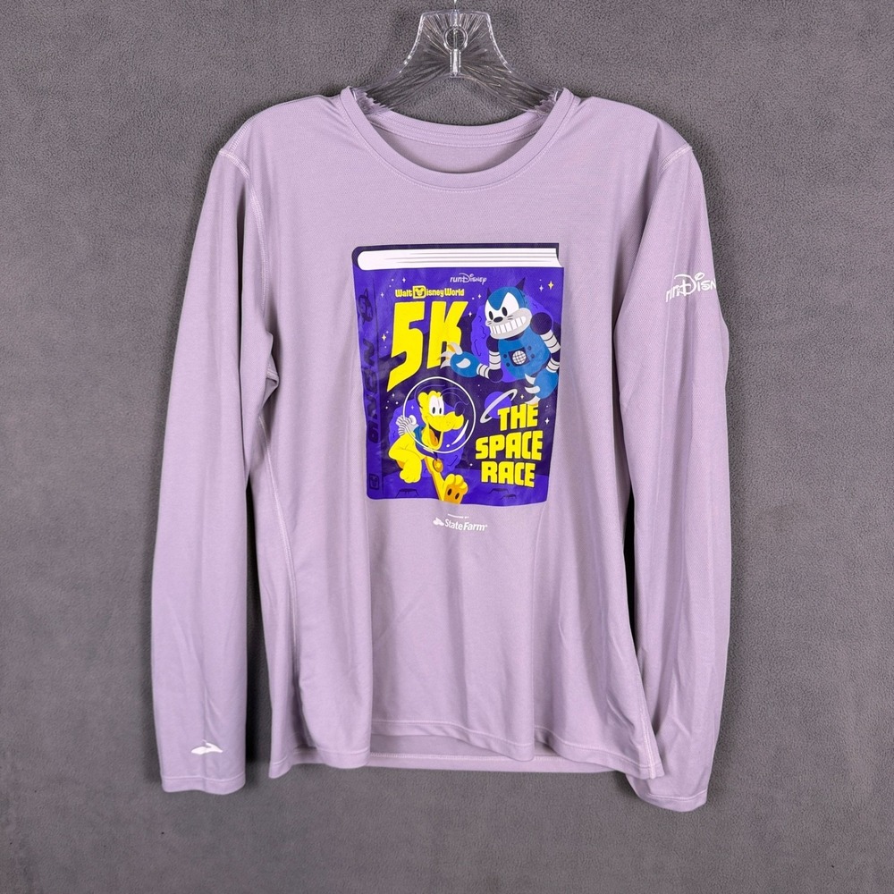 Brooks Run Disney 5k Womens M Shirt The Space Race‎ 2026 Long Sleeve